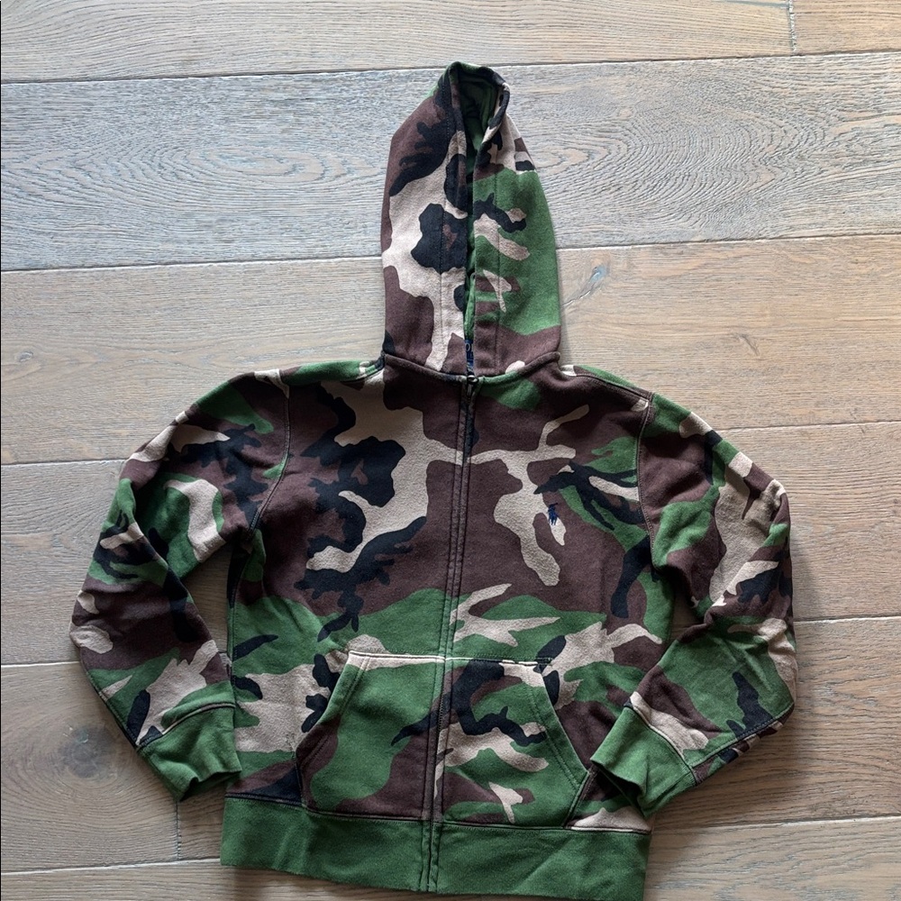 Polo by Ralph Lauren Kids Camouflage Zip Hoodie - Green/Brown